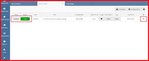 User Guide Wish Product Listing